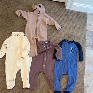 Cozy Scandinavian Wool Bundle Set - Cream, Brown, Blue